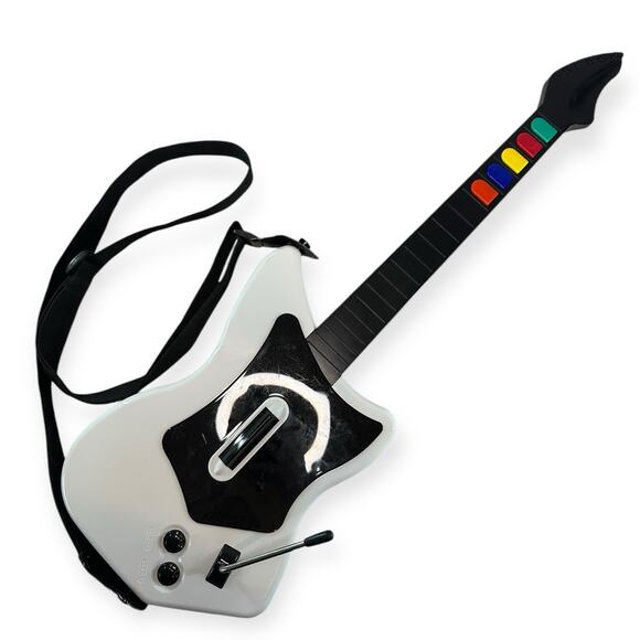 Guitar Hero Guitar Playstation 2 PS2 Red Octane Wireless (White) NO DONGLE 95025 - Picture 1 of 3